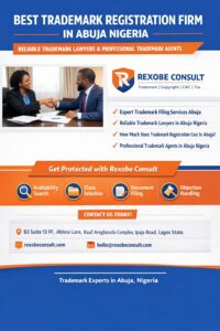 best trademark registration firm in Abuja Nigeria office reliable trademark lawyers in Abuja Nigeria consultation trademark filing services Abuja process chart Thow much does trademark registration cost in Abuja breakdown professional trademark agent in Abuja Nigeria meeting