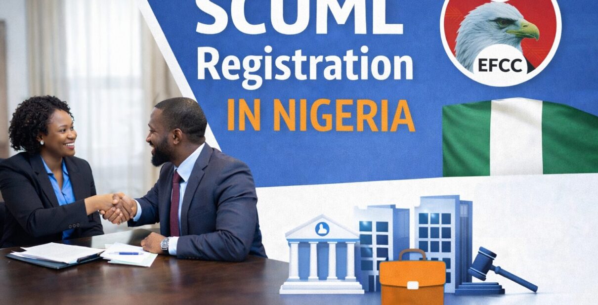 SCUML Certificate Nigeria, Rexobe Consult Office, Financial Compliance Documents, EFCC SCUML Logo, Business Registration Lagos.