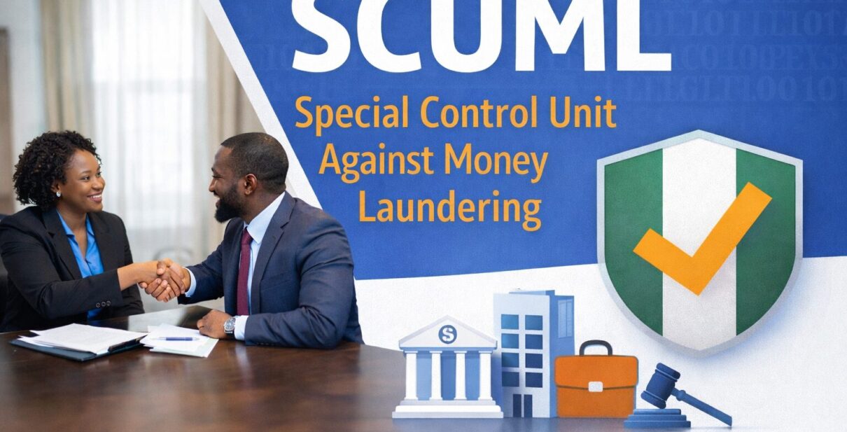 what does SCUML mean EFCC Nigeria certificate Lagos 2026 who needs a SCUML certificate real estate luxury goods Lagos business benefits of a SCUML certificate bank account access Nigeria why should my businesses register with SCUML Lagos compliance guide SCUML registration checklist documents table Lagos 2026 DNFBP industries SCUML certificate Lagos real estate lawyer accountant