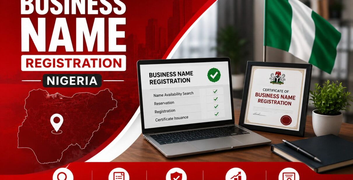 Business name registration Nigeria process steps CAC business name registration certificate Nigeria Benefits of CAC registration for business Nigeria infographic Business name vs limited liability company comparison Nigeria SCUML and tax consultant services for Nigerian businesses Trademark registration with CAC business name Nigeria