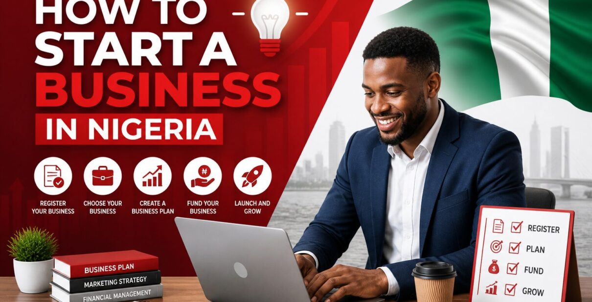 How to start a business in Nigeria 2026 complete steps infographic" "Starting a small business in Nigeria CAC registration process" "Steps to start a business in Nigeria checklist for entrepreneurs" "Business name vs limited liability company in Nigeria comparison" "SCUML and trademark registration service for startups Nigeria"