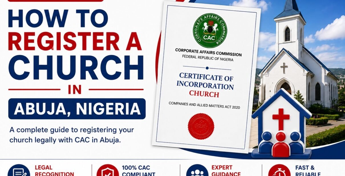 How to register a church in Abuja Nigeria — Rexobe Consult" "Church registration Abuja Nigeria CAC certificate" "CAC church registration agent Abuja reviewing trustee documents" "Ministry constitution drafting for church registration" "SCUML compliance for churches in Nigeria" "Rexobe Consult logo — church and ministry registration Abuja